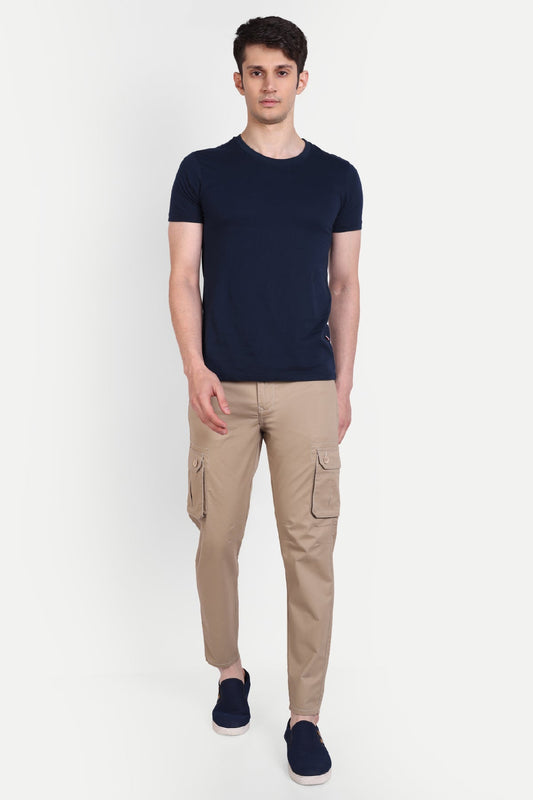 MEN SLIM FIT BEIGE CARGOS - Xtrioelite