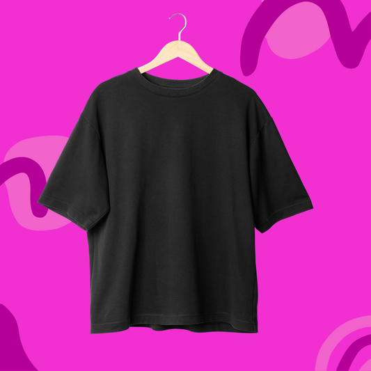 Plain black oversized T-shirt - Xtrioelite