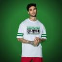 Levi captain Printed, Typography Round Neck Cotton Blend White T-Shirt - Xtrioelite