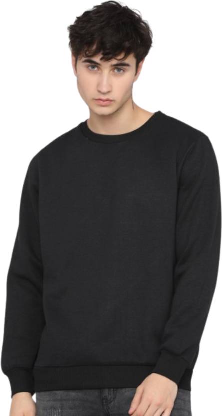 Plain solid black Sweatshirt - Xtrioelite