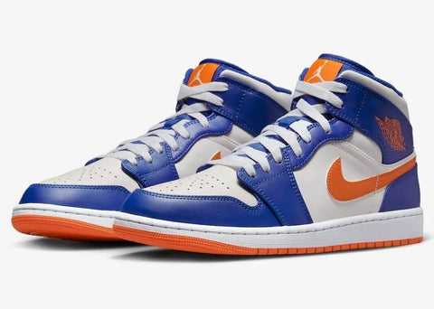 Nike Air Jordan 1 mid Phantom blue orange - Xtrioelite 