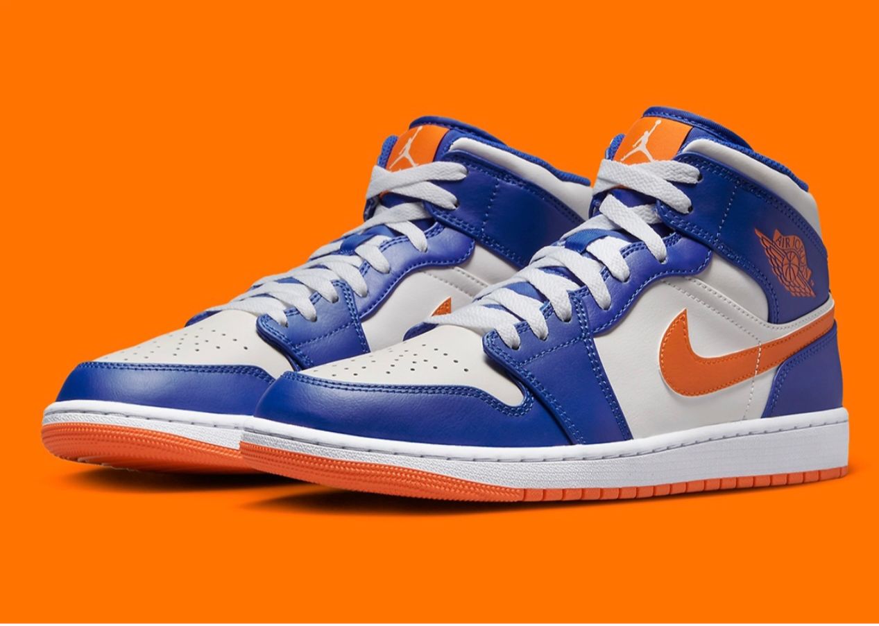 Nike Air Jordan 1 mid Phantom blue orange - Xtrioelite 