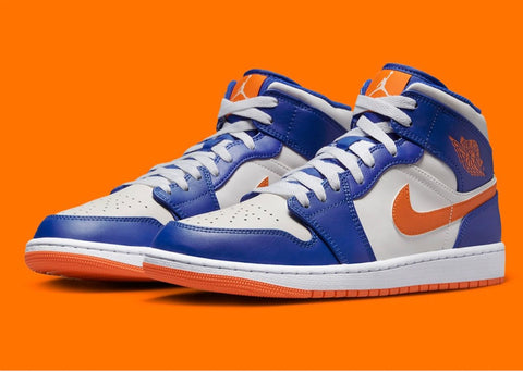 Nike Air Jordan 1 mid Phantom blue orange - Xtrioelite 