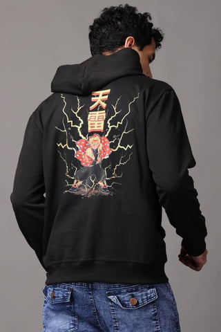 Men Full Sleeve Printed Hooded Sweatshirt