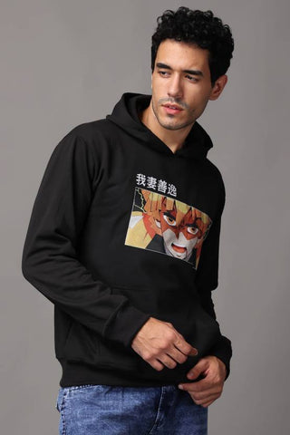 Men Full Sleeve Printed Hooded Sweatshirt